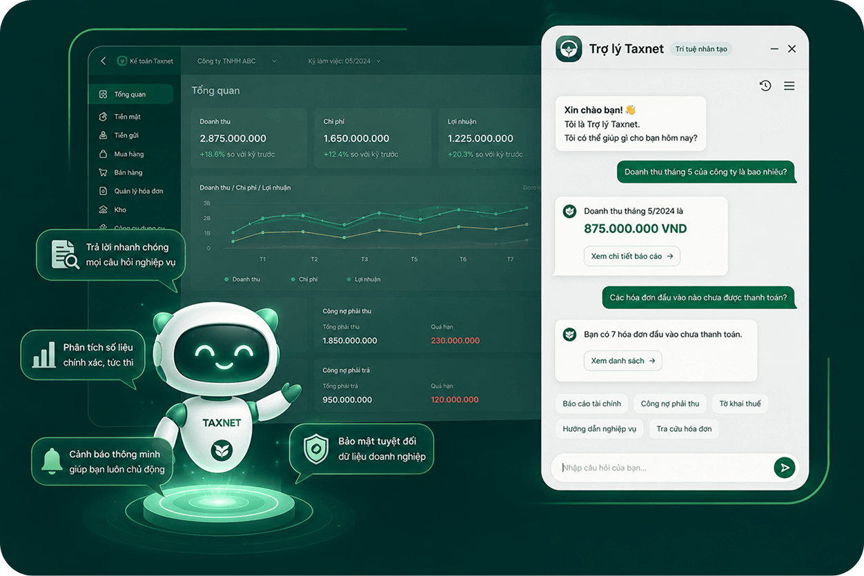 Giao diện kế toán TaxNet